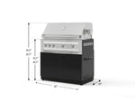 NewAge Outdoor Kitchens Aluminum 2-Piece Cabinet Set with Grill Cabinet and Platinum Grill-72914-Garage Giant 