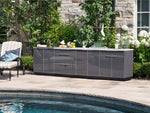 NewAge Outdoor Kitchens Aluminum 5-Piece Cabinet Set with Bar, Grill, Sink Cabinet, Performance Grill, and Countertop-71073-Garage Giant 