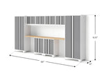 NewAge Garage Cabinets Bold Series 10PC Garage Cabinetry Set, 24-Gauge Steel, Fully Welded, 156" W x 18" D x 76.75" H-56792-Garage Giant 