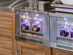 NewAge Outdoor Kitchens Stainless Steel Platinum Dual Side Burner with Cart and Casters-66286-Garage Giant 