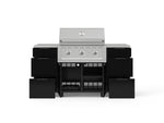 NewAge Outdoor Kitchens Outdoor Grill Island Aluminum 6-Piece Cabinet Set with Casters 3 Drawers, Grill Cabinet, Performance Grill, Countertops 