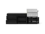 NewAge Outdoor Kitchens Aluminum 5-Piece Cabinet Set With 3 Drawer, Bar, Grill Cabinet, Platinum Grill and Countertop-73343-Garage Giant 