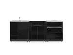 NewAge Outdoor Kitchens Aluminum 3-Piece Cabinet Set with Bar, Sink and Kamado Cabinet-67480-Garage Giant 