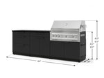 NewAge Outdoor Kitchens Stainless-Steel 5-Piece Cabinet Set with with 3-Drawer, Bar, Grill Cabinet, Platinum Grill and Countertop-73323-Garage Giant 
