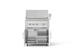 NewAge Outdoor Kitchens Stainless Steel 2-Piece Cabinet set with Grill Cabinet and Platinum Grill-72927-Garage Giant 
