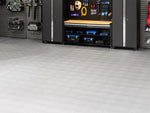 NewAge Garage Flooring Diamond Pattern Polypropylene Garage Flooring Tiles 400 sq. ft. Flooring Bundle - Platinum | 12563 
