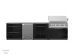 NewAge Outdoor Kitchens Aluminum 4-Piece Cabinet Set with 3-Drawer, Bar, Grill Cabinet and Stainless Steel Door Fridge-71382-Garage Giant 