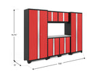 NewAge Garage Cabinets Bold Series 7-Piece Cabinet Set with 30 in. RTA Lockers-73011-Garage Giant 