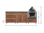 NewAge Outdoor Kitchens Stainless Steel 5-Piece Cabinet Set With Casters and 3 Drawer, Bar, Kamado, Kamado Cabinet, Countertop-72695-Garage Giant 