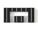 NewAge Garage Cabinets Bold Series 10PC Garage Cabinetry Set, 24-Gauge Steel, Fully Welded, 156" W x 18" D x 76.75" H-55840-Garage Giant 