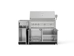 NewAge Outdoor Kitchens Outdoor Grill Island Stainless-Steel 3-Piece Cabinet Set with Sink, Grill Cabinet and Platinum Grill-73967-Garage Giant 