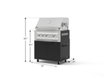 NewAge Outdoor Kitchens Stainless Steel 2-Piece Cabinet set with Casters Grill Cabinet and Platinum Grill-72903-Garage Giant 