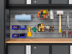 NewAge Garage Cabinets Bold Series 5-Piece Cabinet Set with Locker, RTA Locker, Tool, Wall Cabinets, Slatwall Backsplash, Workbench and Worktop-63032-Garage Giant 