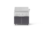 NewAge Outdoor Kitchens Aluminum 2-Piece Cabinet Set with Casters, Grill Cabinet and Platinum Grill-72941-Garage Giant 