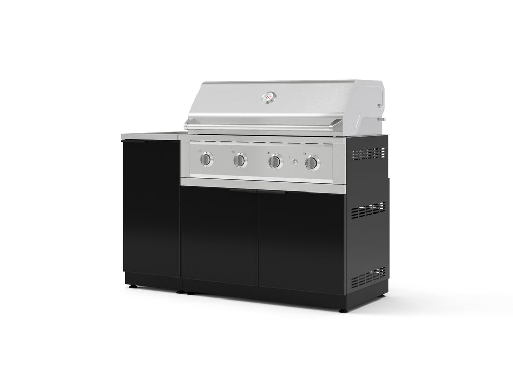 NewAge Outdoor Kitchens Outdoor Grill Island Aluminum 3-Piece Cabinet Set with Sink, Grill Cabinet, and Performance Grill | 76305