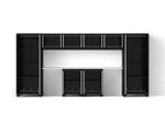 NewAge Garage Cabinets Bold Series 10PC Garage Cabinetry Set, 24-Gauge Steel, Fully Welded, 156" W x 18" D x 76.75" H-55840-Garage Giant 