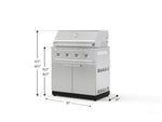 NewAge Outdoor Kitchens Stainless Steel 2-Piece Cabinet set with Grill Cabinet and Performance Grill-72943-Garage Giant 