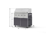 NewAge Outdoor Kitchens Aluminum 2-Piece Cabinet Set with Casters, Grill Cabinet and Performance Grill-72935-Garage Giant 