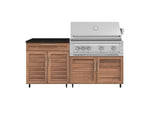 NewAge Outdoor Kitchens Stainless Steel 4-Piece Cabinet Set with Caster and Bar, Grill Cabinet, Performance Grill, and Countertop-72266-Garage Giant 
