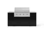 NewAge Outdoor Kitchens Outdoor Grill Island Aluminum 5-Piece Cabinet Set with Sink, 3 Drawer, Grill Cabinet, Performance Grill and Stainless Steel Countertop-70143-Garage Giant 