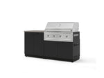 NewAge Outdoor Kitchens Stainless-Steel 4-Piece Cabinet Set with Base, Grill Cabinet, Performance Grill, and Countertop-73494-Garage Giant 