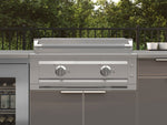 NewAge Outdoor Kitchens Aluminum 6-Piece Cabinet Set with Sink, Bar, Grill Cabinet, Platinum Griddle, Countertop and Glass Door Fridge-75129-Garage Giant 