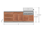 NewAge Outdoor Kitchens Stainless Steel 5-Piece Cabinet Set with 3 Drawer, 2-Door with Drawer, Grill Cabinet, Platinum Grill and Countertop-71118-Garage Giant 