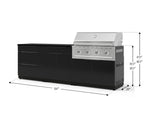 NewAge Outdoor Kitchens Aluminum 5-Piece Cabinet Set With 3 Drawer, Bar, Grill Cabinet, Performance Grill and Countertop-73305-Garage Giant 