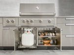 NewAge Outdoor Kitchens Outdoor Grill Island Stainless-Steel 5-Piece Cabinet Set with Sink, 3 Drawer, Grill Cabinet, Platinum Grill and Stainless Steel Countertop - (Natural Gas) 