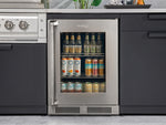 NewAge Outdoor Kitchens Stainless Steel 7-Piece Cabinet Set with 3-Drawer, Bar, Grill Cabinet, Performance Grill, Countertops, and Glass Door Fridge-73607-Garage Giant 