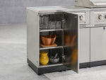 NewAge Outdoor Kitchens Outdoor Grill Island Stainless-Steel 5-Piece Cabinet Set with Sink, 1 Door, Grill Cabinet, Performance Grill and Stainless Steel Countertop - (Liquid Propane) 