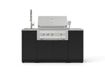 NewAge Outdoor Kitchens Outdoor Grill Island Stainless-Steel 5-Piece Cabinet Set with Sink, 1 Door, Grill Cabinet, Platinum Grill and Stainless Steel Countertop 