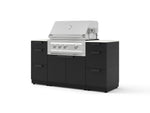 NewAge Outdoor Kitchens Outdoor Grill Island Stainless-Steel 6-Piece Cabinet Set with 3 Drawers, Grill Cabinet, Platinum Grill and Dekton in Aeris Countertops - (Liquid Propane) | Garage Giant 