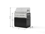 NewAge Outdoor Kitchens Aluminum 2-Piece Cabinet Set with Grill Cabinet and Platinum Grill-72913-Garage Giant 