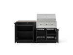 NewAge Outdoor Kitchens Stainless-Steel 4-Piece Cabinet Set with Base, Grill Cabinet, Performance Grill, and Countertop-73495-Garage Giant 