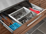 NewAge Outdoor Kitchens Stainless Steel 6-Piece Cabinet Set with Sink, Bar, Grill Cabinet, Platinum Grill, Countertop and Fridge-72037-Garage Giant 