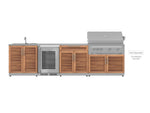 NewAge Outdoor Kitchens Stainless Steel 4-Piece Cabinet Set with Sink, Bar, Grill Cabinet and Fridge-66384-Garage Giant 
