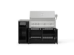 NewAge Outdoor Kitchens Outdoor Grill Island Aluminum 3-Piece Cabinet Set with Sink, Grill Cabinet, and Platinum Grill 