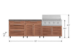 NewAge Outdoor Kitchens Stainless Steel 5-Piece Cabinet Set with Casters and 3 Drawer, Bar, Grill Cabinet, Performance Grill, Countertop-72629-Garage Giant 