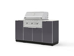 NewAge Outdoor Kitchens Outdoor Grill Island Aluminum 6-Piece Cabinet Set with 1 Door, Grill Cabinet, Performance Grill and Countertops - (Natural Gas) | Garage Giant 