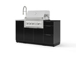 NewAge Outdoor Kitchens Outdoor Grill Island Aluminum 5-Piece Cabinet Set with Sink, 3 Drawer, Grill Cabinet, Platinum Grill and Stainless Steel Countertop - (Liquid Propane) | Garage Giant 
