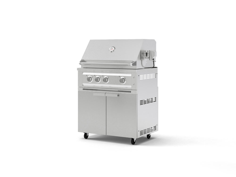 NewAge Outdoor Kitchens Stainless Steel 2-Piece Cabinet set with Casters Grill Cabinet and Platinum Grill-72951-Garage Giant