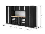 NewAge Garage Cabinets Bold Series XL 9-Piece Garage Cabinets Set with Tool, Base, Wall Cabinets and 30 in. Lockers-64036-Garage Giant 