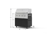 NewAge Outdoor Kitchens Stainless Steel 2-Piece Cabinet set with Casters, Grill Cabinet and Performance Grill-72898-Garage Giant 