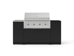 NewAge Outdoor Kitchens Outdoor Grill Island Stainless-Steel 5-Piece Cabinet Set with Sink, 1 Door, Grill Cabinet, Performance Grill and Stainless Steel Countertop - (Natural Gas) 