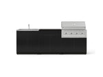 NewAge Outdoor Kitchens Aluminum 5-Piece Cabinet Set with Bar, Grill, Sink Cabinet, Performance Grill, and Countertop-73373-Garage Giant 