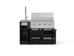 NewAge Outdoor Kitchens Outdoor Grill Island Stainless-Steel 3-Piece Cabinet Set with Sink, Grill Cabinet, and Performance Grill 