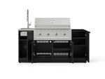 NewAge Outdoor Kitchens Outdoor Grill Island Stainless-Steel 5-Piece Cabinet Set with Sink, 1 Door, Grill Cabinet, Performance Grill and Stainless Steel Countertop - (Liquid Propane) 