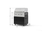 NewAge Outdoor Kitchens Aluminum 2-Piece Cabinet Set with Casters, Grill Cabinet and Performance Grill-72909-Garage Giant 