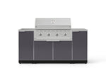 NewAge Outdoor Kitchens Outdoor Grill Island Aluminum 5-Piece Cabinet Set with Sink, 1 Door, Grill Cabinet, Performance Grill and Stainless Steel Countertop-74643-Garage Giant 